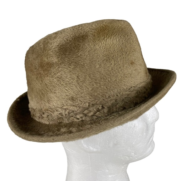 Stetson Imperial Caribou Fur Custom Vintage Handmade Real Fur Stetson Cowboy Hat - Picture 7 of 16